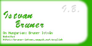 istvan bruner business card